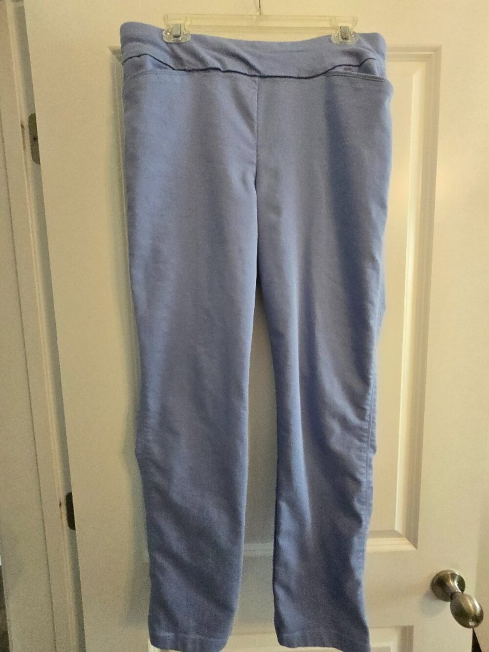 Lady's light blue pull on pants